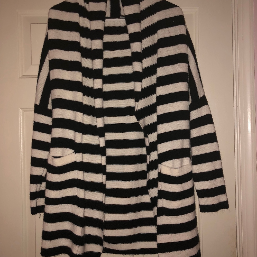 Striped Cardigan Sweater